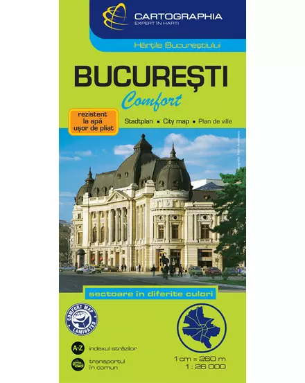 Cartographia-Bucuresti harta Comfort (laminat)-9789633525647