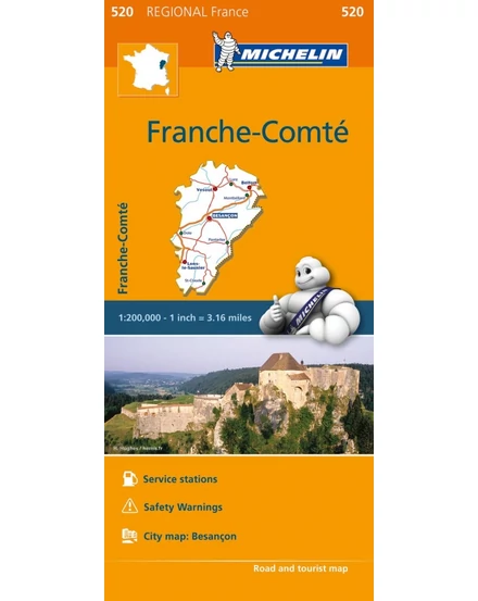 Cartographia-Franche Comte harta regiunii (520)-9782067209213