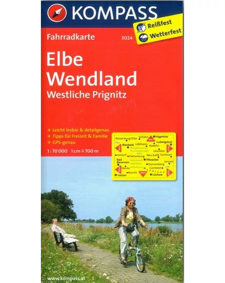 Cartographia-K 3024 Harta pentru ciclism din Elba, Wendland, West Prignitz-9783850265560