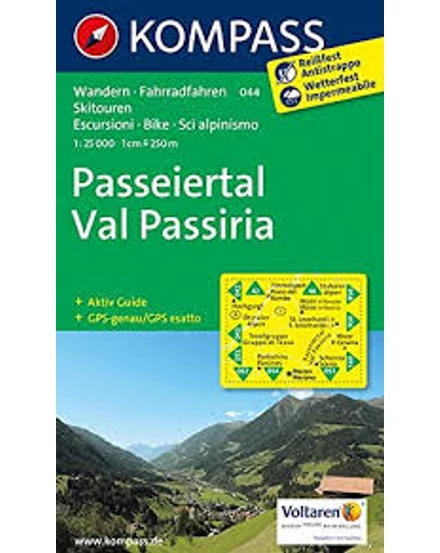 Cartographia-K 044 Passeiertal / Val Passiria  harta turistică-9783850264563