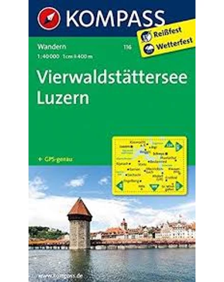 Cartographia-K 116 Vierwaldstatter-see, Luzern harta turistică-9783850269681