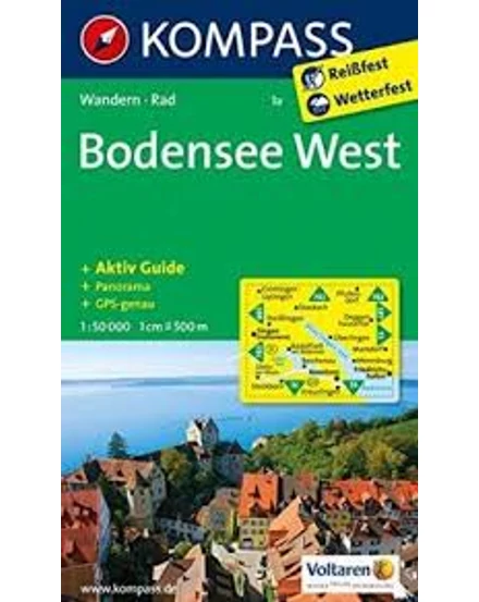 Cartographia-K 1A Lacul Boden partea de vest harta turistică-9783850268424