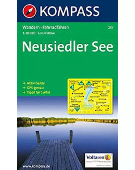 Cartographia-K 215 Lacul Fertő (Neusiedler See) harta turistică-9783854911166