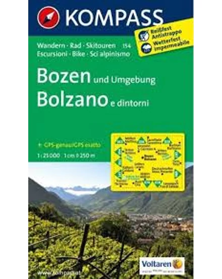 Cartographia-K 154 Bozen harta turistică-9783850266635