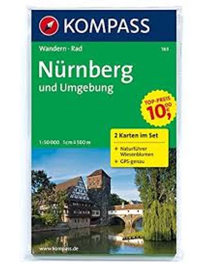 Cartographia-K 163 Nürnberg și împrejurimi harta turistică-9783850261814