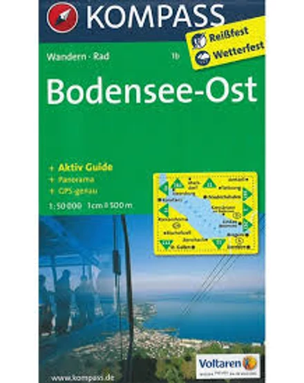 Cartographia-K 1B Lacul Boden partea de est harta turistică-9783850267205