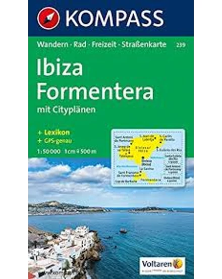 Cartographia-K 239 Ibiza, Formentera harta turistică-9783854911739
