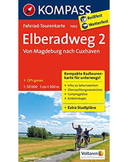 Cartographia-K 7002 Elba2. Magdeburg - Cuxhaven  -  Harta pentru ciclism-9783850267700