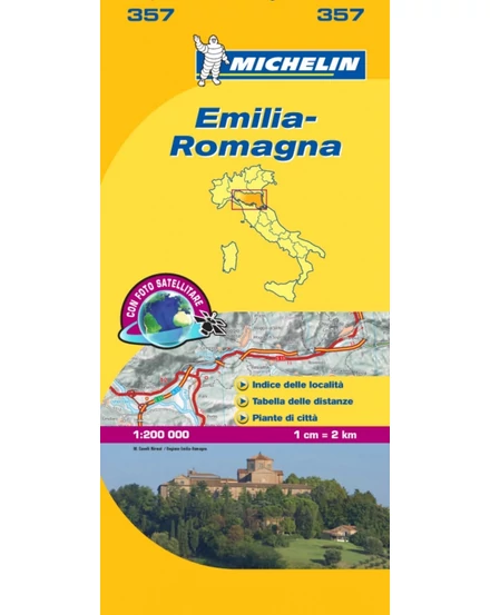 Cartographia-Italia harta regiunii: Emilia Romagna (357)-9782067126664