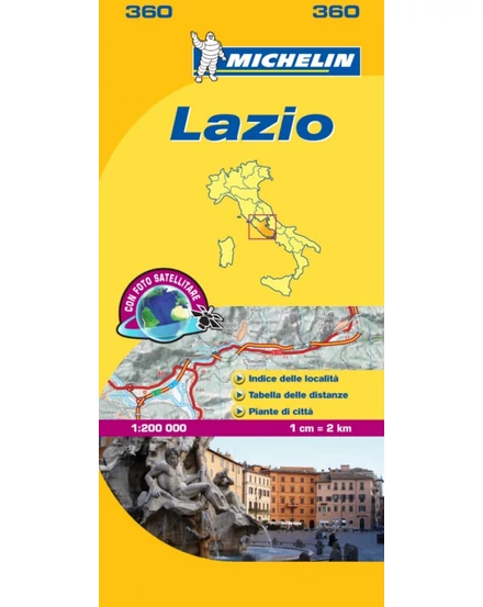 Cartographia-Italia harta regiunii: Lazio (360)-9782067126695