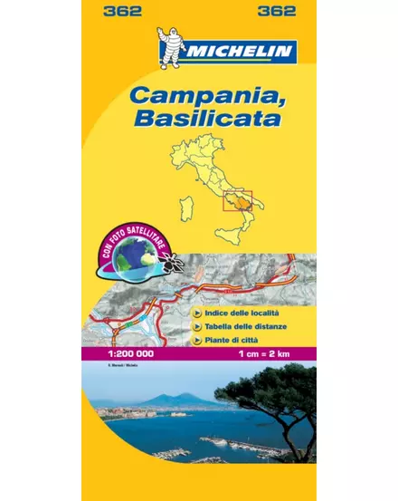 Cartographia-Italia harta regiunii: Campania, Basilicata (362)-9782067126718