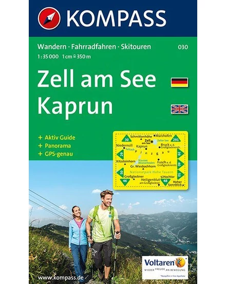 Cartographia-K 030 Zell am See - Kaprun harta turistică-9783854912378
