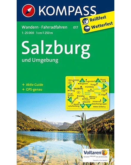 Cartographia-K 017 Salzburg și împrejurimi harta turistică-9783850265201