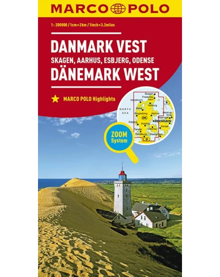 Cartographia-Danemarca - Skagen, Esbjerg, Arhus, Obensee harta regiunii-9783829739672