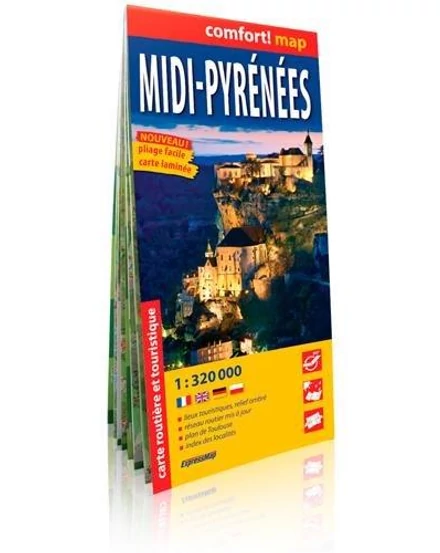 Cartographia-Midi Pirenei (Sud) harta Comfort (laminat)-9788380460584