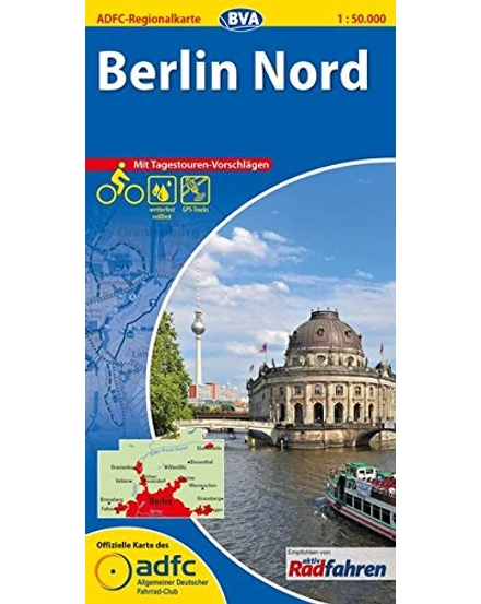 Cartographia-ADFC harta de ciclism - Berlinul de Nord-9783870736347