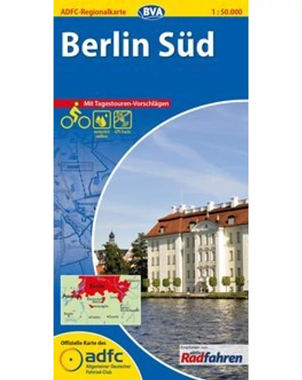 Cartographia-ADFC harta de  ciclism - Berlinul de Sud-9783870736354
