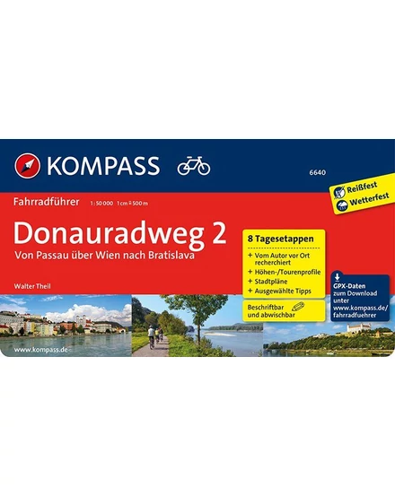 Cartographia-K 6640  Donauradweg 2 de la Passau la Bratislava ghid de ciclism-9783990440568