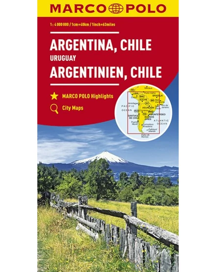 Cartographia-Argentina, Chile, Uruguay harta-9783829739375