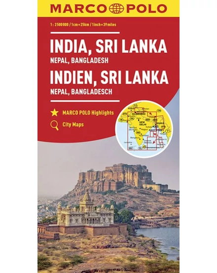 Cartographia-India, Sri Lanka, Nepal, Banglades harta-9783829739443