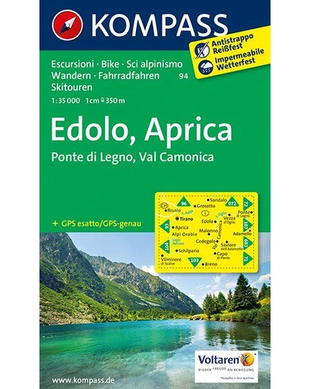 Cartographia-K 94 Edolo - Aprica harta turistică-9783990441770