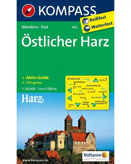Cartographia-K 453 Östlicher Harz (Est) harta turistică-9783850268622