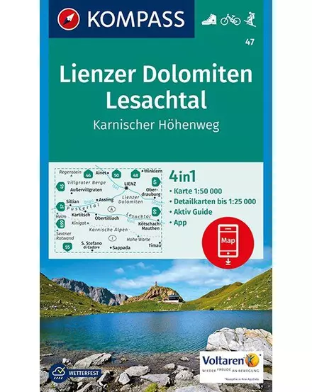 Cartographia-K 47 Lienzer Dolomiten - Lesachtal harta turistică-9783990443811