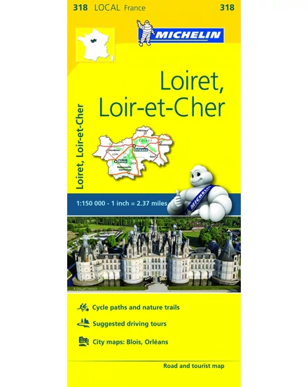 Cartographia-Loiret / Loir-et-Cher harta regiunii (318)-9782067210240