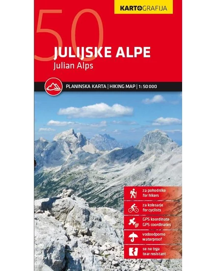 Cartographia-Alpii Iulieni (Julijske Alpe) harta turistică-3830048523752