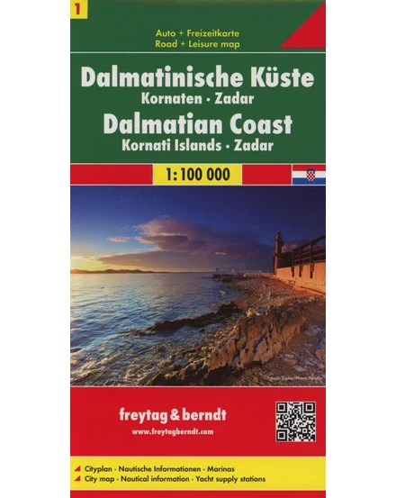 Cartographia-Coasta Dalmatiei 1. harta (Freytag)-9783850842976