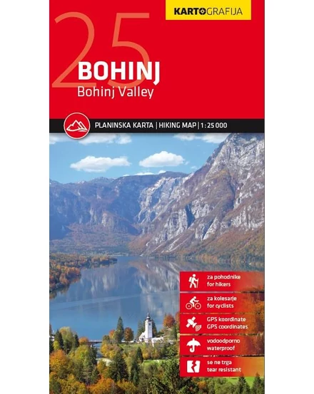 Cartographia - Bohinj harta turistică - 3830048523776