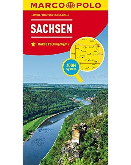 Cartographia-Germania harta regiunii - Saxonia-9783829740708