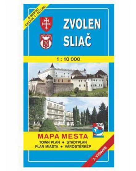 Cartographia -Harta orașelor Zvolen, Sliač - VKU - 8586003320632
