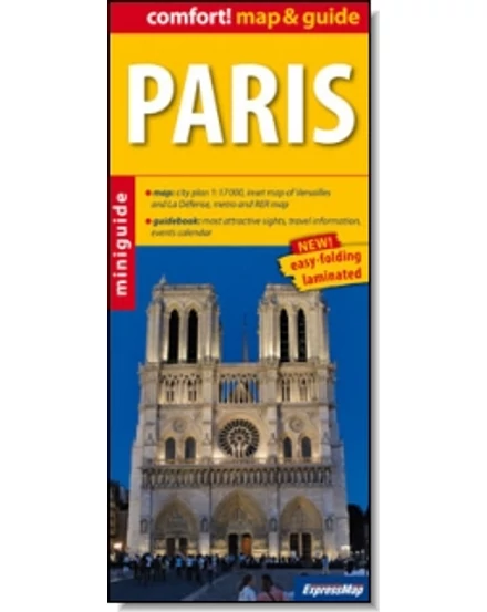 Cartographia-Paris (map&amp;guide) harta (laminat)-9788375461404