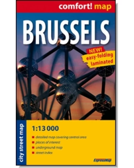 Cartographia-Bruxelles harta Comfort (laminat)-9788375462500