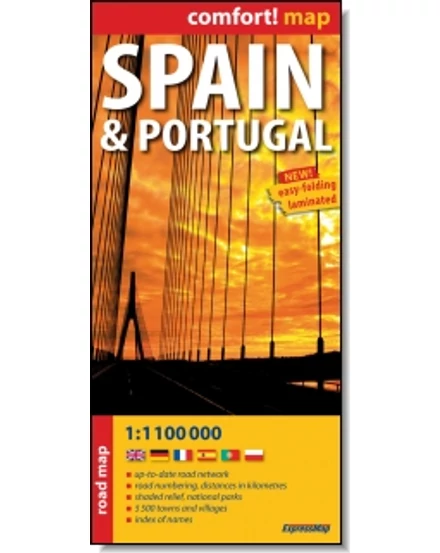 Cartographia-Spania, Portugalia harta Comfort (laminat)-9788380466197