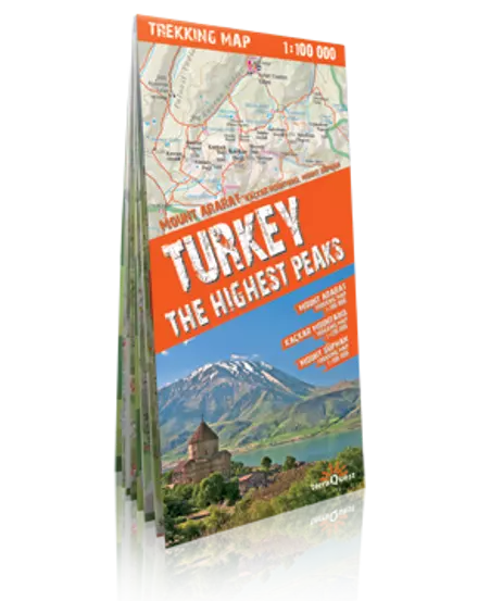 Cartographia-Turcia - Cele mai inalte varfuri harta trekking (laminată)-9788361155294