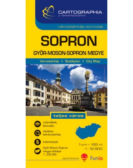 Cartographia-Sopron harta orașului (harta județului  Győr-Moson-Sopron)-9789633526910
