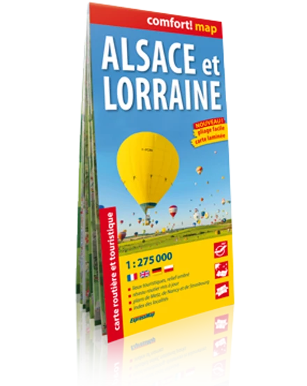 Cartographia-Alsacia și Lorena harta Comfort (laminat)-9788375468687
