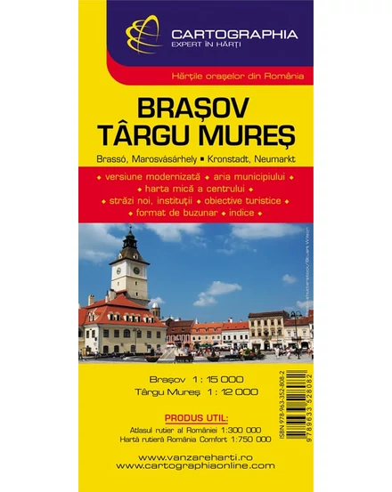 Cartographia-Brasov, Târgu Mureş harta-9789633528082