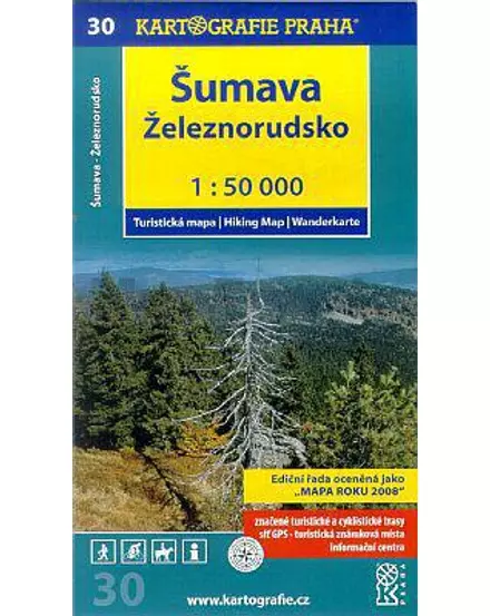 Cartographia-TM 30 Harta turistică Sumava – Zeleznorudsko 9788073931650