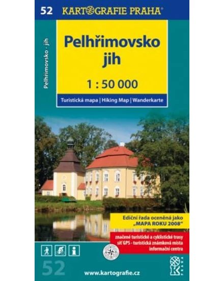 Cartographia-TM 52 Harta turistică Pelhrimovsko 9788073931674