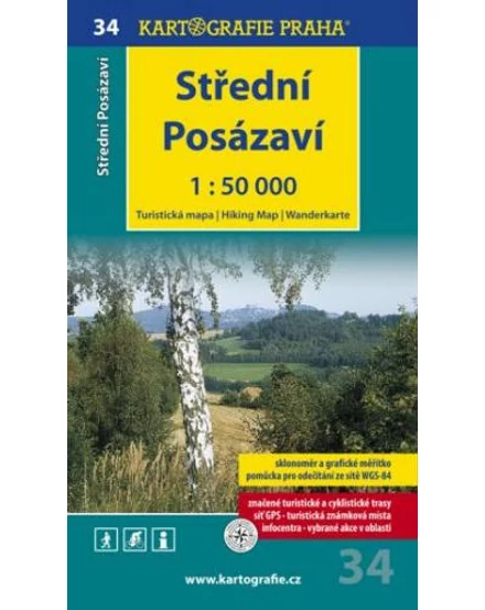 Cartographia-TM 34 Harta turistică Central-Posázavi 9788073930103