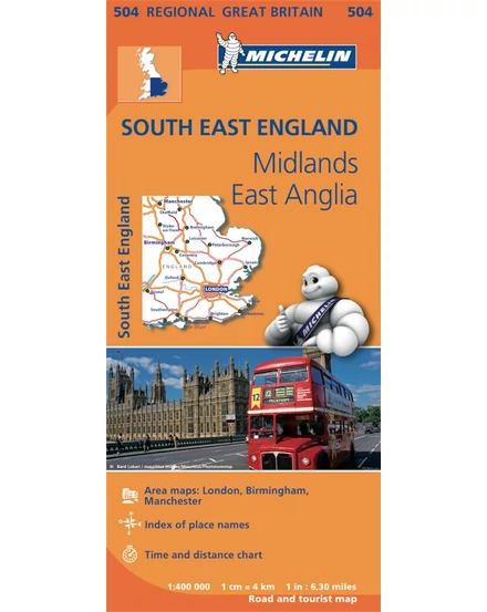 Cartographia-Marea Britanie  (Sud Est) harta - Michelin 504-9782067183346