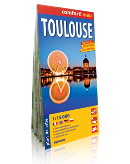 Cartographia-Toulouse harta Comfort (laminat)-9788375465655