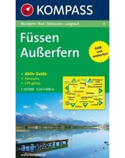 Cartographia-K 4 Füssen - Ausserfern harta turistică-9783854910060