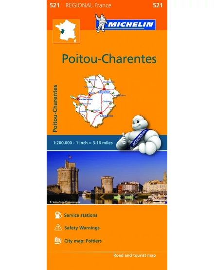 Cartographia-Poitou Charentes harta regiunii (521)-9782067209251