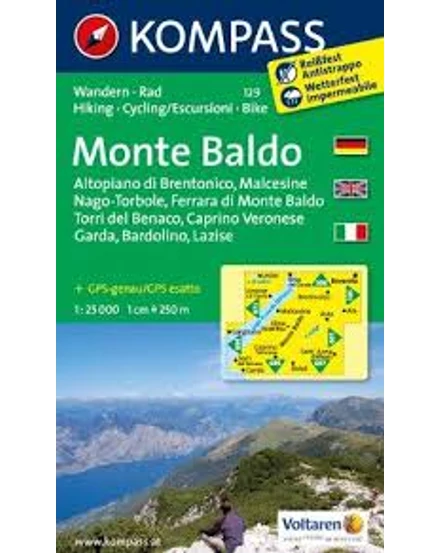 Cartographia-K 129 Monte Baldo harta turistică-9783850266611