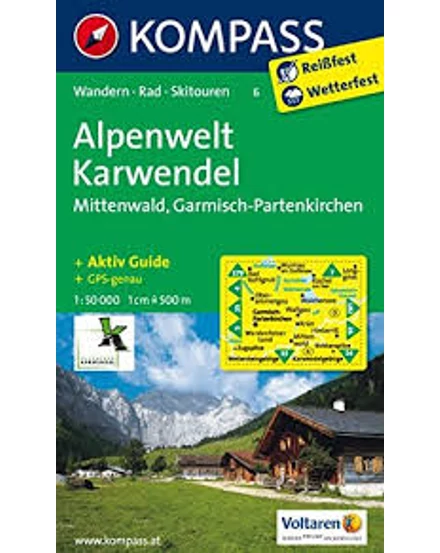 Cartographia-K 6 Alpenwelt Karwendel, Mittenwald, Garmisch - Partenkirchen harta turistică-9783850264549