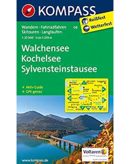 Cartographia-K 06 Walchensee, Kochelsee, SylvensteinStausee harta turistică-9783850267151